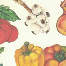 Mixed Vegetable Print Italian Paper ~ Leonardo Communication